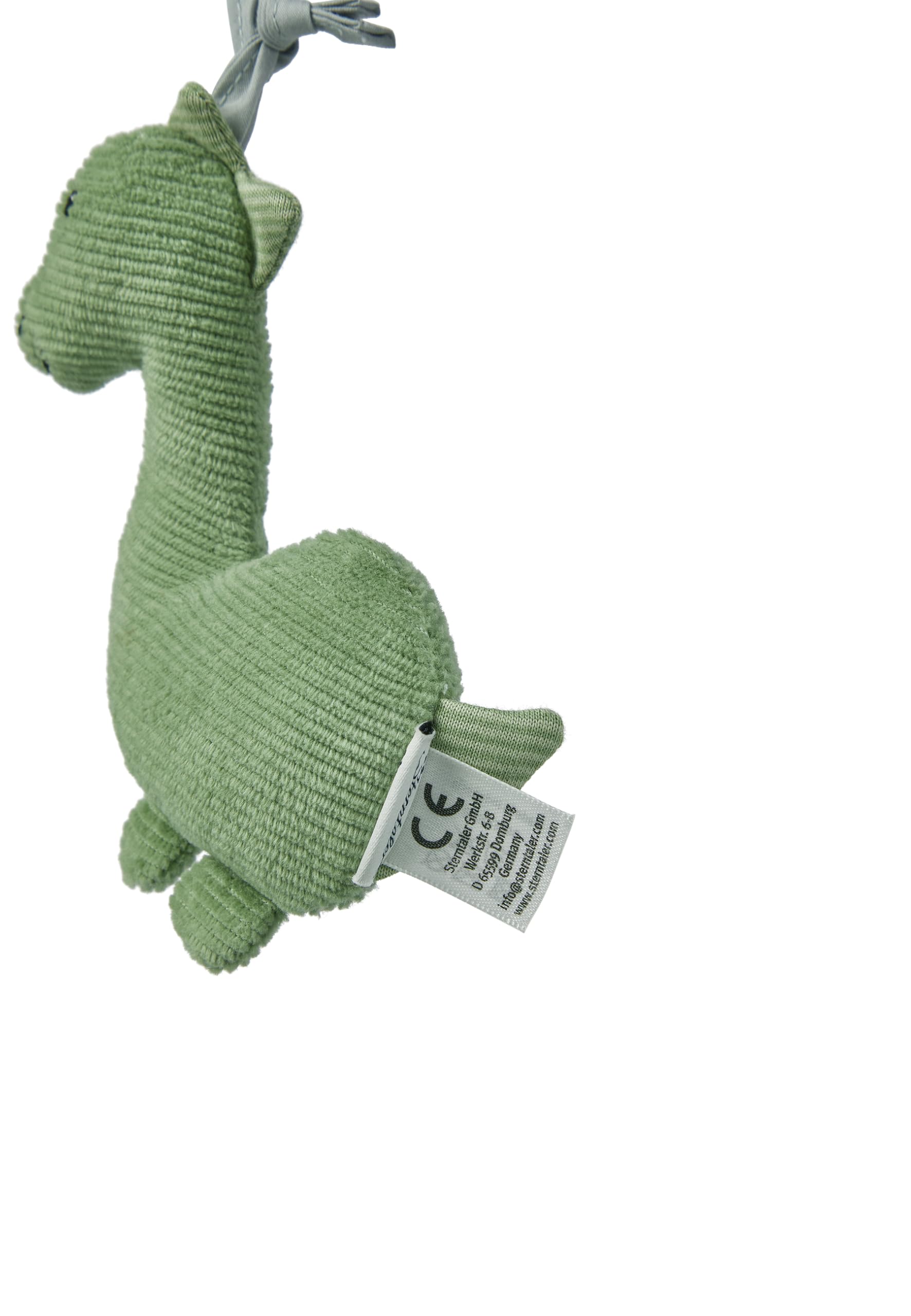 Sterntaler Spielbogen Dino Rexi - Spielbogen aus Velour und bedrucktem Baumwoll Mischgewebe - Baby Spieldecke mit Bogen und Spielfiguren zum Abnehmen - Baby Spielzeug mit Knisterpapier, graublau