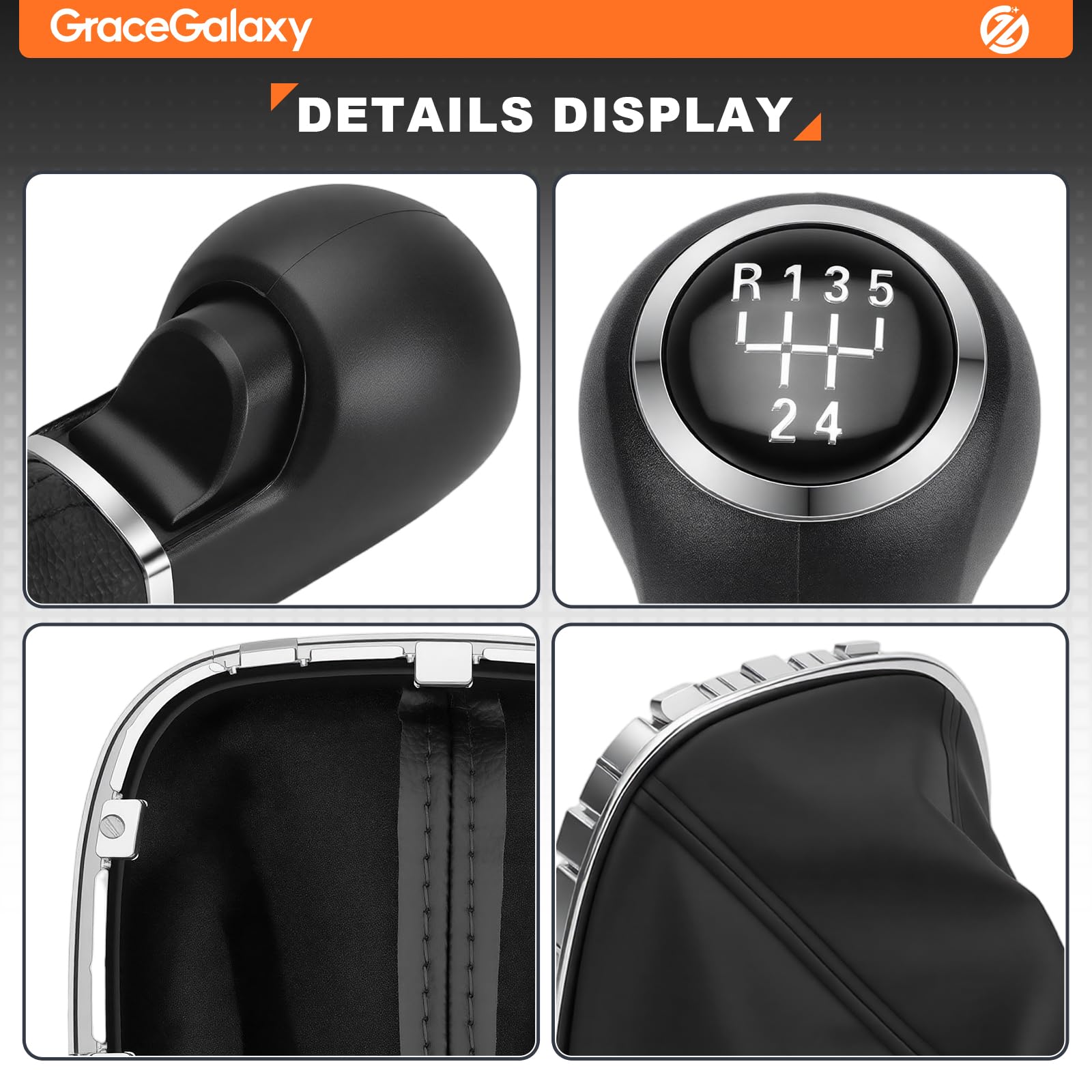 GRACEGALAXY Pommeau de lever de vitesse 5 Marche per Corsa D 2006-2014 e Corsa E 2014-2019 009140093 Nero 19276456