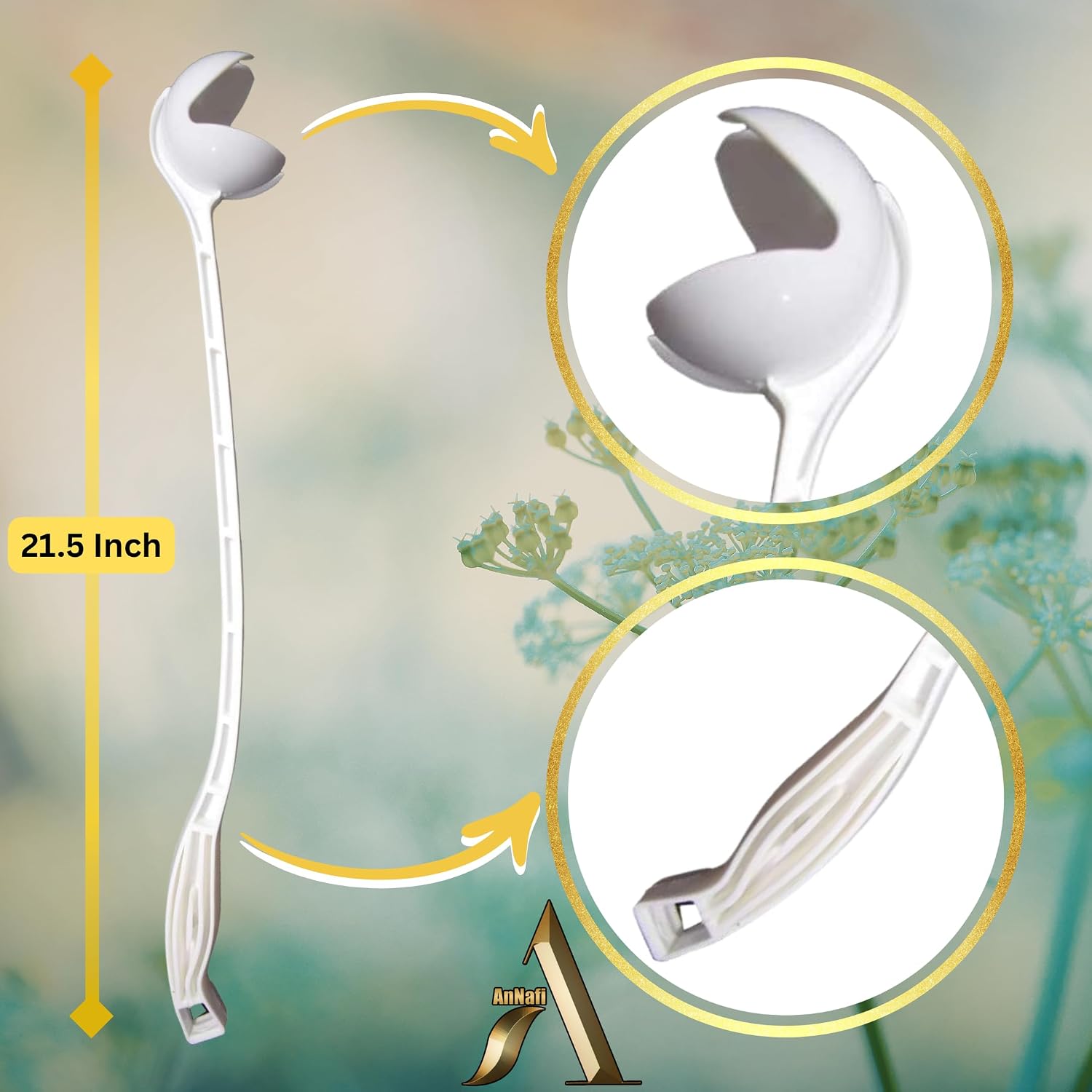 AnNafi® Cricket Ball Thrower Speed Arm | Professional Practice Launcher & Ball Pickup Tool | Full & Half Pitch Training Equipment (White, Only Thrower)
