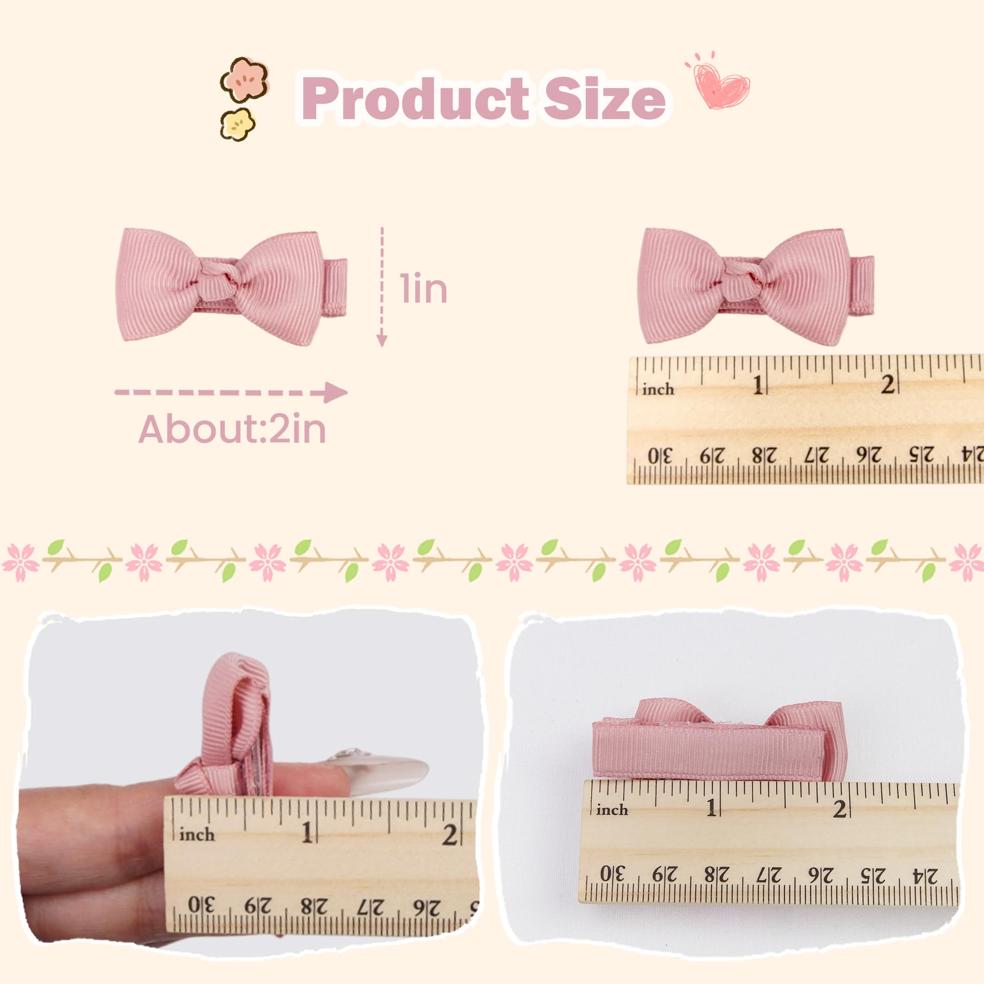 Forcine per capelli per bambine, completamente foderate, con fiocco da 5,1 cm, clip a coccodrillo per ragazze e bambine (45 colori in coppia)