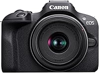Canon EOS R100 Mirrorless Camera with RF-S 18-45mm Lens Kit - 24.1MP APS-C, 4K Video, Dual Pixel Eye AF, Compact RF Mount Black
