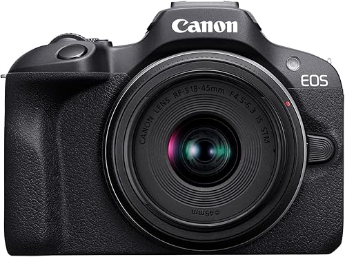 Canon EOS R100 RF-S18-1.772 in F4.5-6.3 es STM y RF-S55-8.268 in F5-7.1 es un kit de lente STM, cámara sin espejo, montaje RF, 24.1 MP, disparo Canon EOS R100 RF-S18-1.772 in F4.5-6.3 es STM y RF-S55-8.268 in F5-7.1 es un kit de lente STM, cámara sin espejo, montaje RF, 24.1 MP, disparo