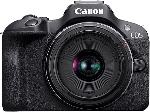 Canon EOS R100 Mirrorless Camera with RF-S18-45mm F4.5-6.3 is STM