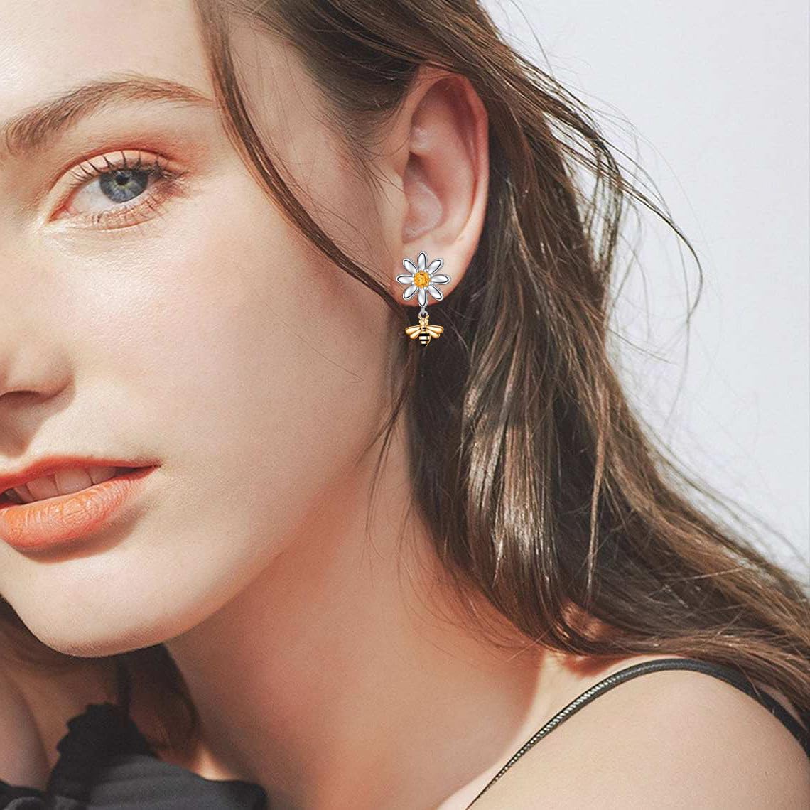 925 Sterling Silver Koala/Bee/Capybara Earrings for Women Animal Earrings Jewelry for Daughter Sister - Image 4