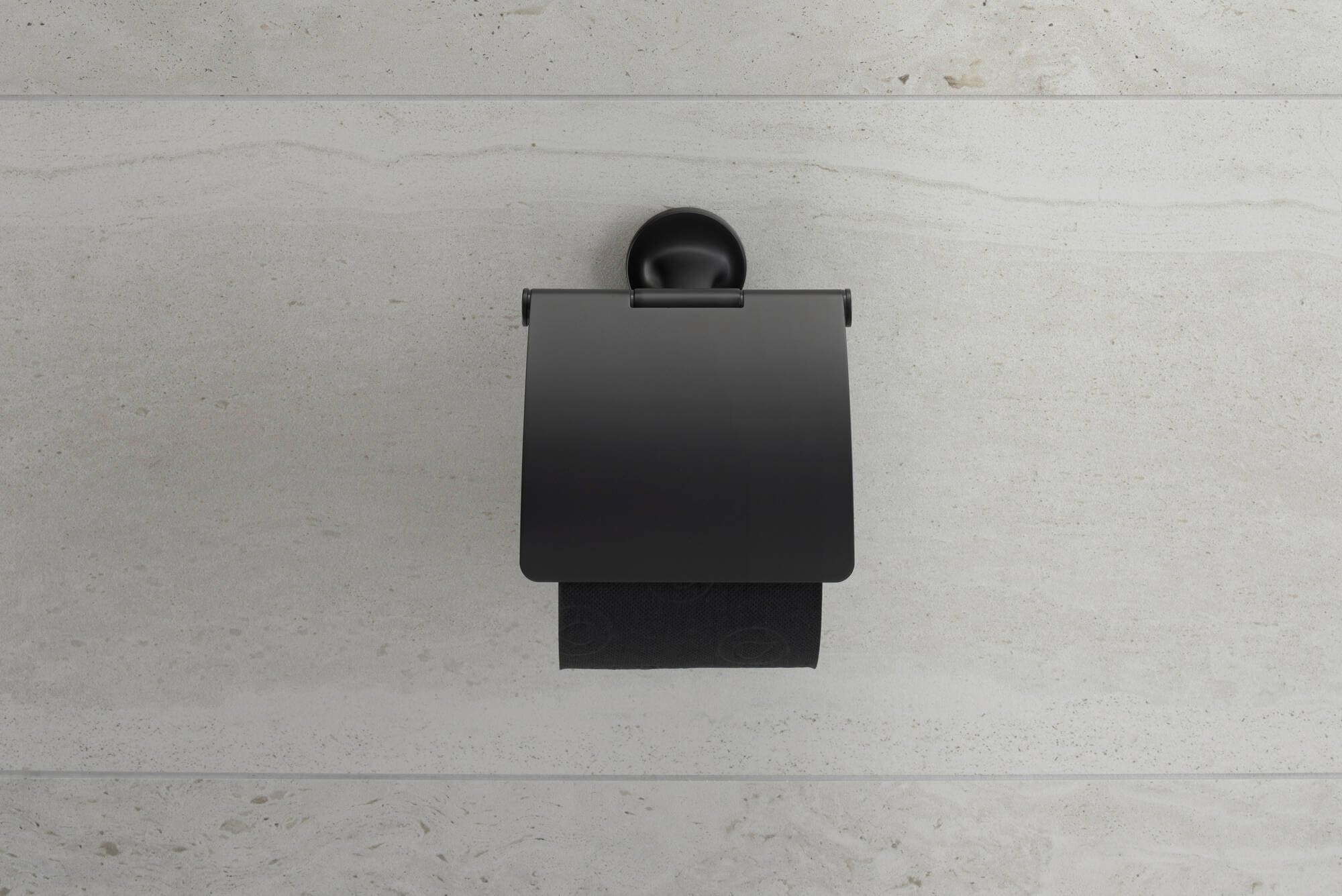 Duravit Starck T - Portarrollos de Papel para Pared (1 Rollo), Color Negro Mate