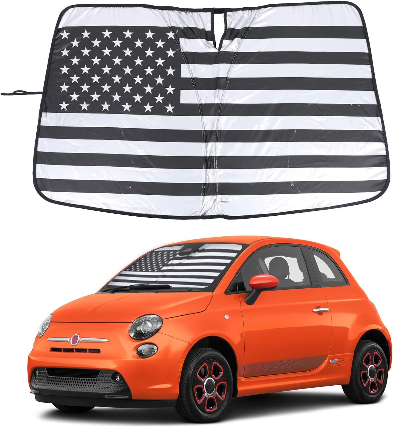 Windshield Sunshade for Fiat 500 2010-2024/ Abarth 595 2014-2024 Front Window...