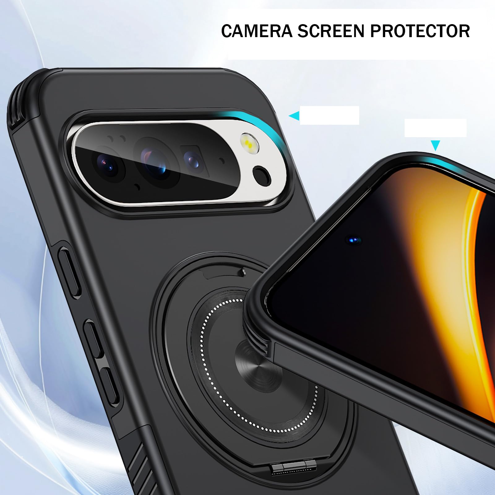 Coque Magnétique Pour Google Pixel 11 Pro XL/ 11 Pro/ 11, Support Réglable