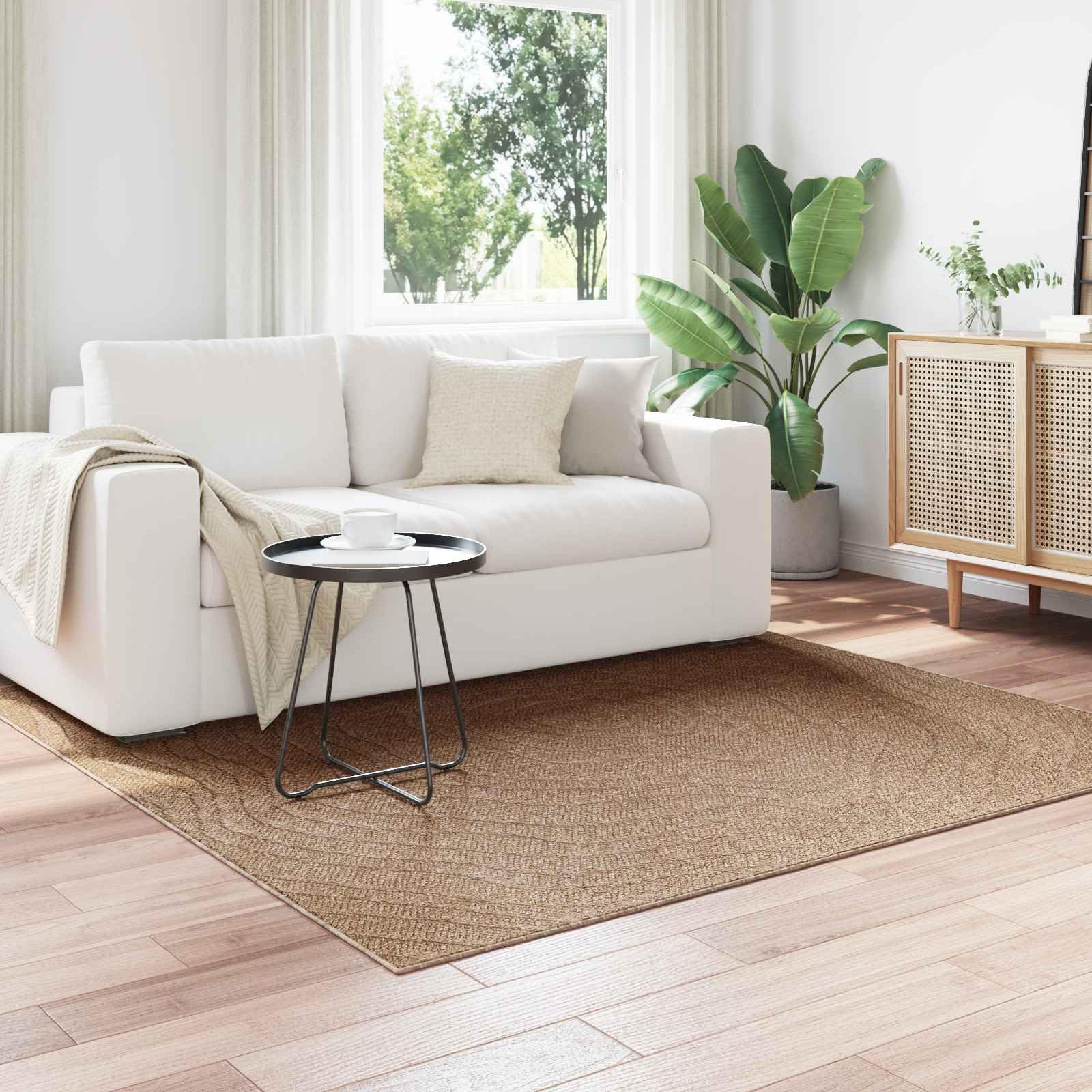 vidaXL Tapis d'intérieur et d'extérieur AGIRA Naturel 200 x 200 cm