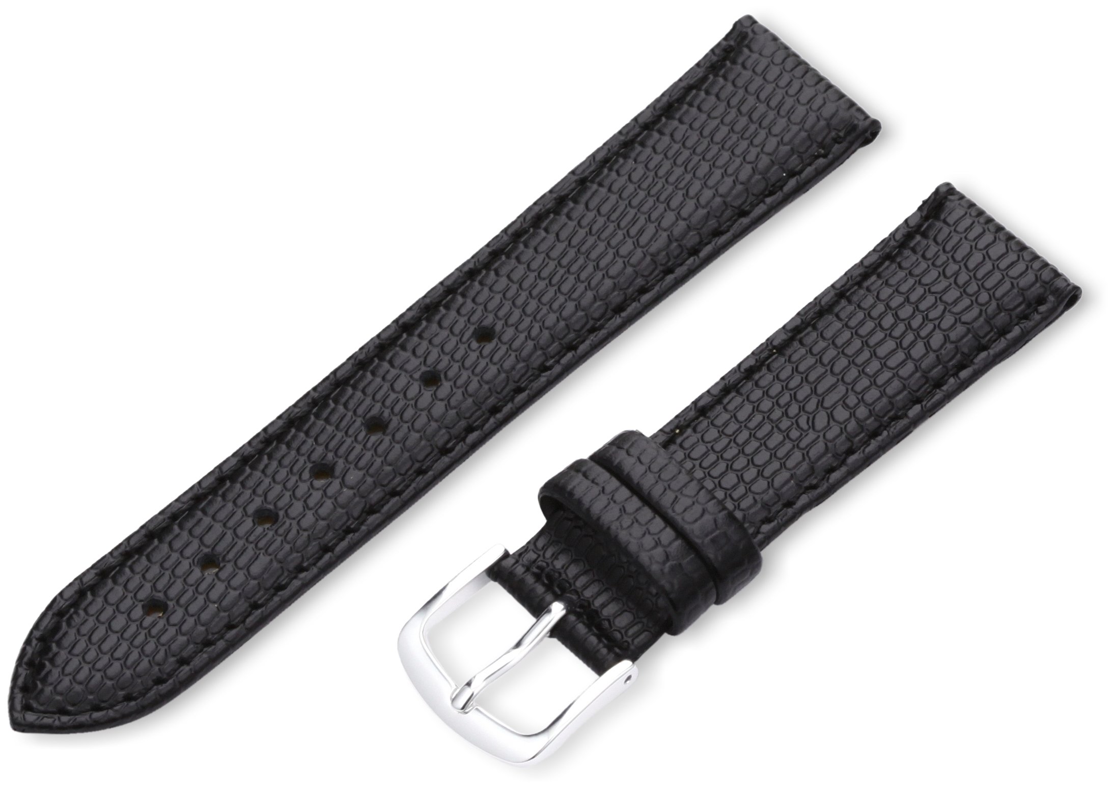 Hadley-Roma 18mm 'Women's' Leather Watch Strap, Color:Black (Model: LSL725RA 180)