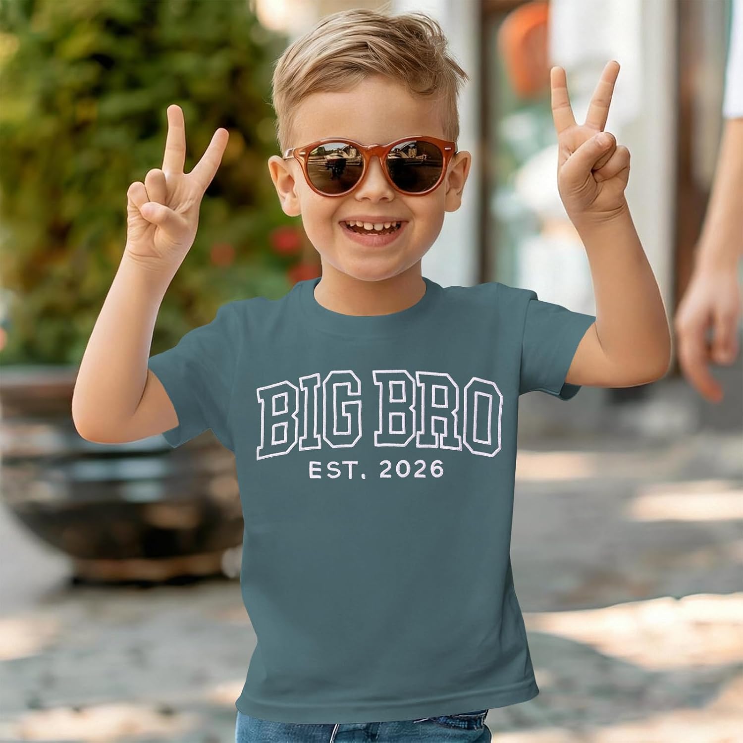 Big Brother Shirts Toddler Baby Boy Embroidery Big Bro Est. 2026 T-Shirt Summer Short Sleeve Tees Announcement Tops