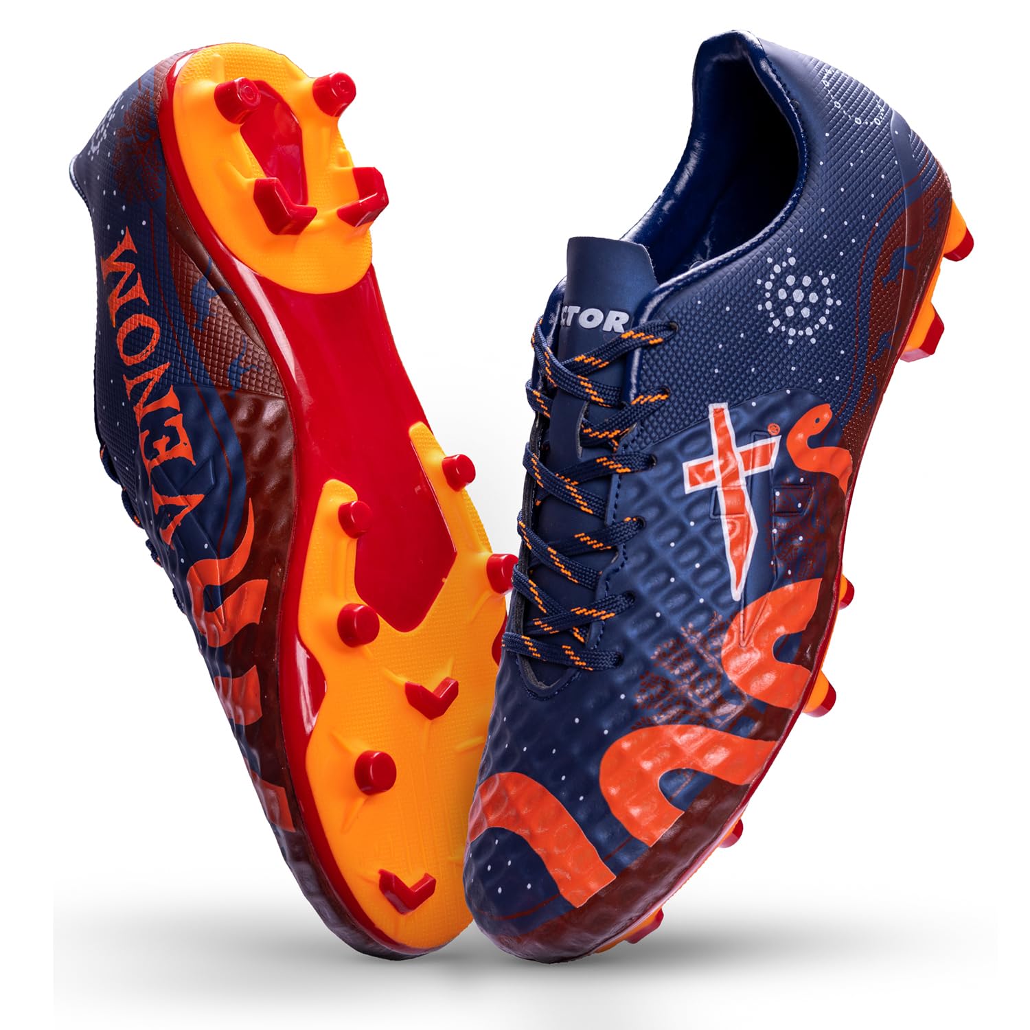 Venom Football Studs/Shoe PU Upper/TPU Sole Material/Lace-Up Closure for Men/Comfortable Soccer Shoes