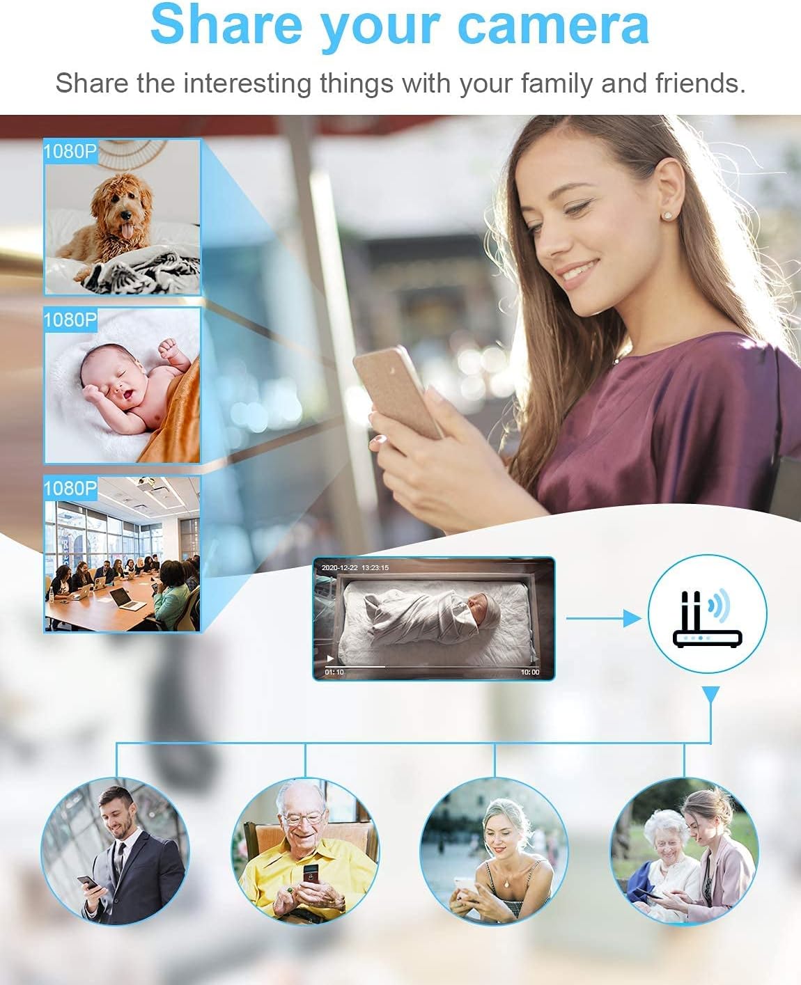 One-Day Sale: Up to 50% Off Mini Hidden Camera Live Feed WiFi - 1.37inch Cube, KINGDANS 1080P Online Monitor Spy Camera Hidden Camera, Wireless IR Motion Alert Nanny Cam, 150° Night Vision Security Camera, APP Baby Monitor