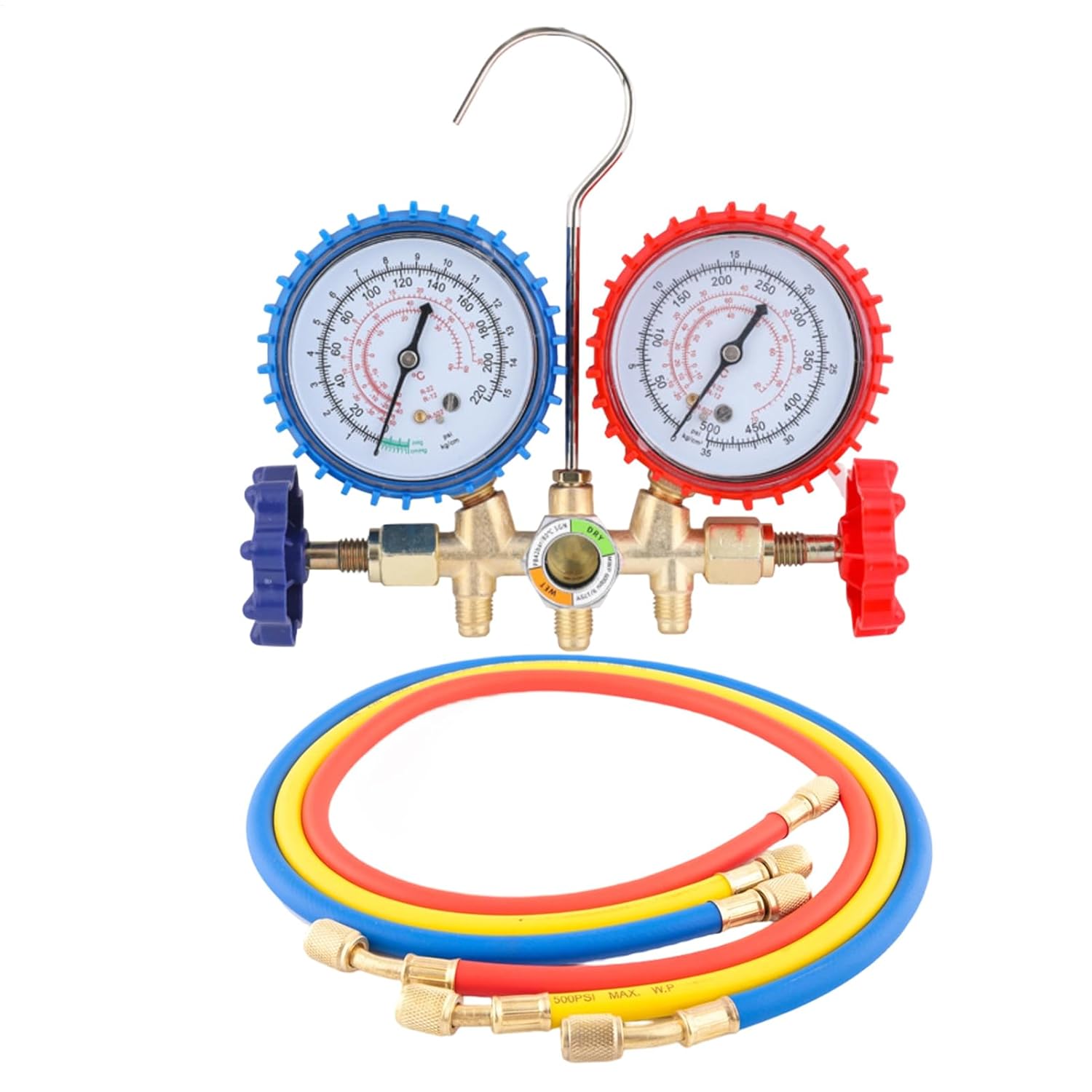 Air Conditioning Recharge Kit - with Pressure Gauge and Full Accuracy R134A | Car Air Conditioning Charging Hose | for Men Women Adults Families