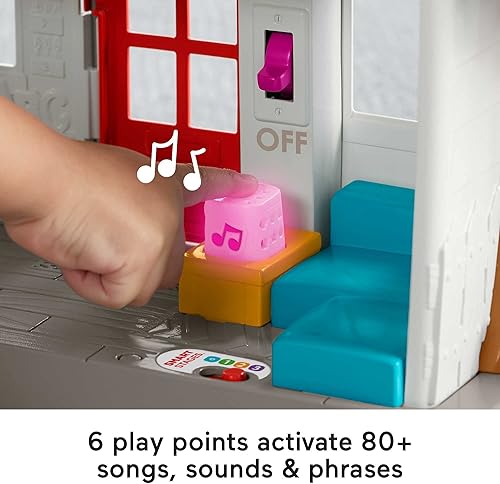 Miniatura 4 de Fisher-Price Little People Play House - Juego de juegos para niños pequeños con luces música y escenarios inteligentes contenido de aprendizaje