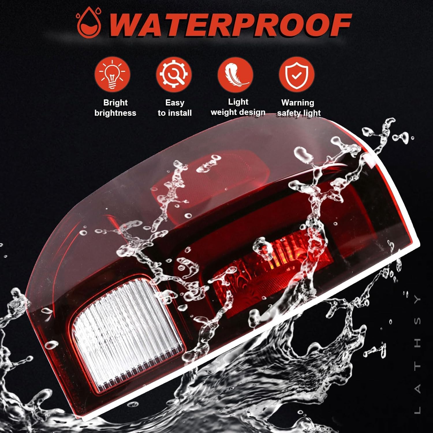 LED Tail Light Compatible With 2017-2023 Honda Ridgeline Rear Light Taillight Right and Passenger Side Replace 33500-T6Z-A03 33500T6ZA03