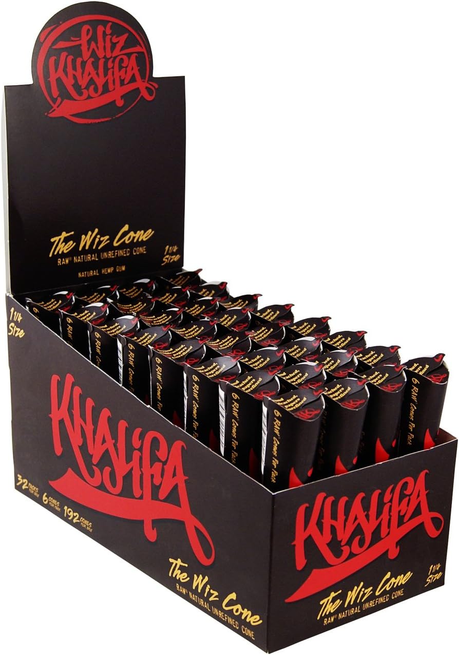 Wiz Khalifa Cones 1?1/4?Pre-Wound Cones with Tip 64?Pack (384?Cones/2?Boxes)
