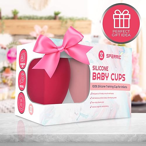 Miniatura 7 de Taza de silicona para bebé, taza de entrenamiento para niños pequeños, taza abierta para el destete LED del bebé, paquete de 2 tazas para bebés que