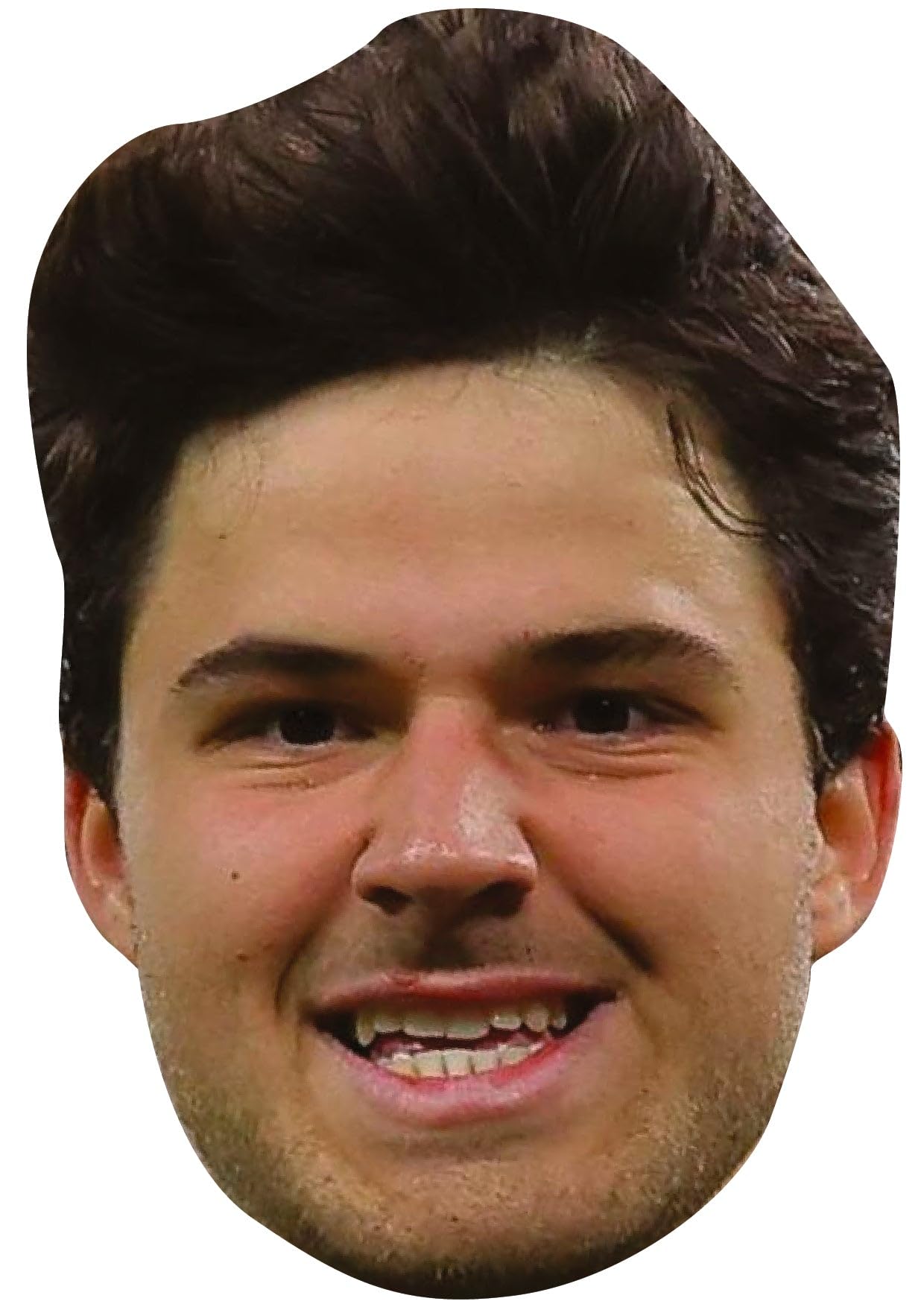 FoxyPrinting Senne Lammens Manchester United Face Mask – Man United Football Player Celebrity Card Mask – Celebrity Mask for Stag Do, Hen Night, Fancy Dress & Costume Parties, Ready to Wear