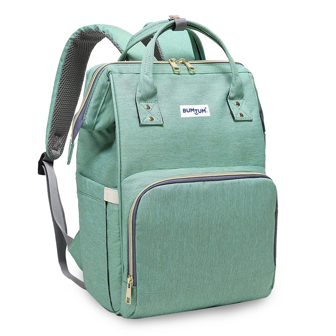 Bumtum Baby Diaper Bag for Mothers | Spacious Waterproof Backpack with Multiple Pockets to Easily Organise Baby Essentials, Various Sized Pockets (Printed, Navy Blue) (B0CPFB2S55) Amazon Price History, Amazon Price Tracker