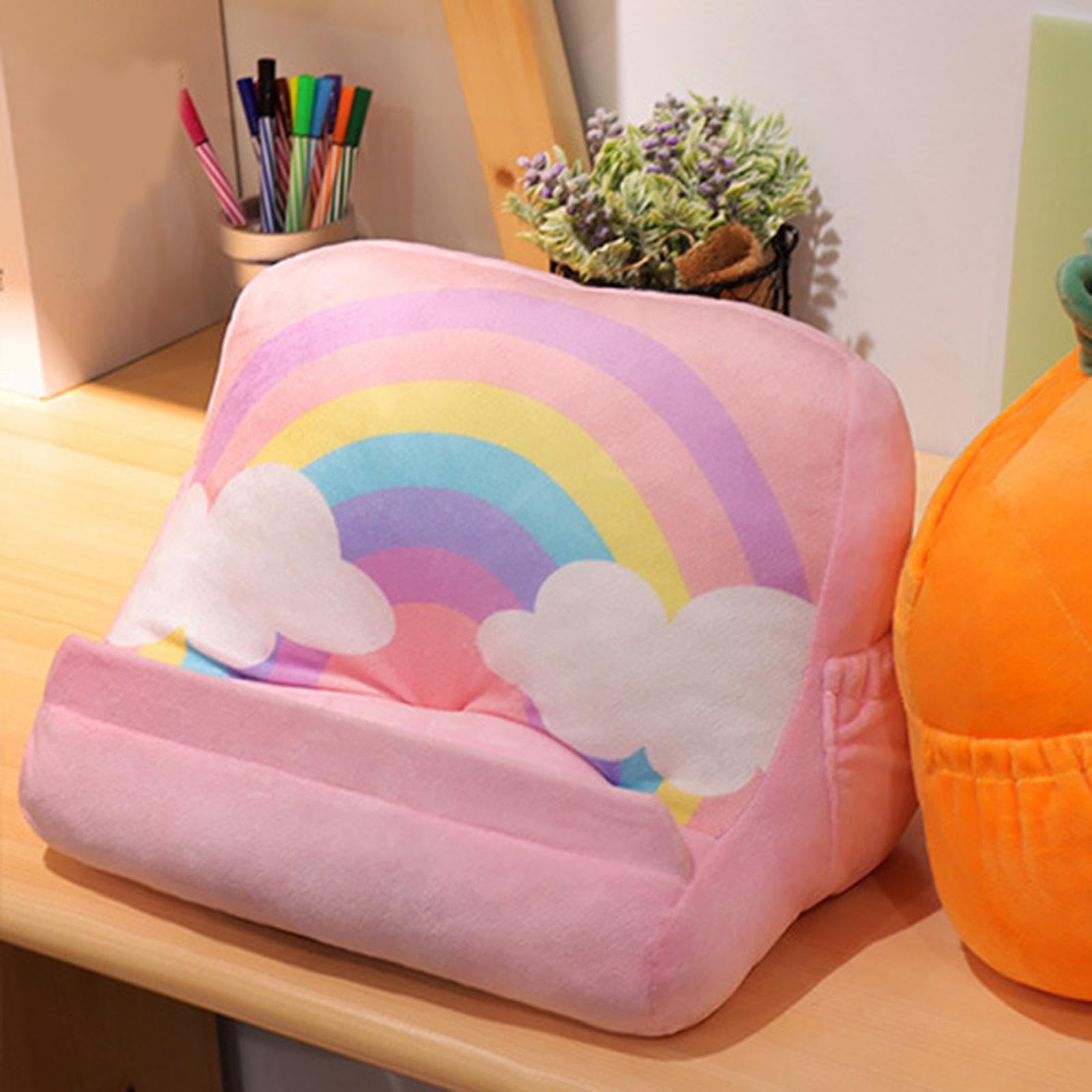 Set di 3 supporti per tablet con tasche elastiche per libri di cucina arcobaleno, 30 x 20 x 20 cm