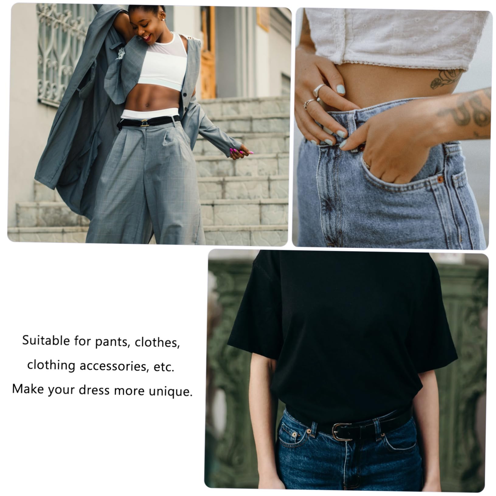 15piezas Broches Antideslizantes Para Ropa De Mujer Sujetadores De Cintura Ajustables y Decorativos Accesorios De Moda Para Fiestas y Uso Diario