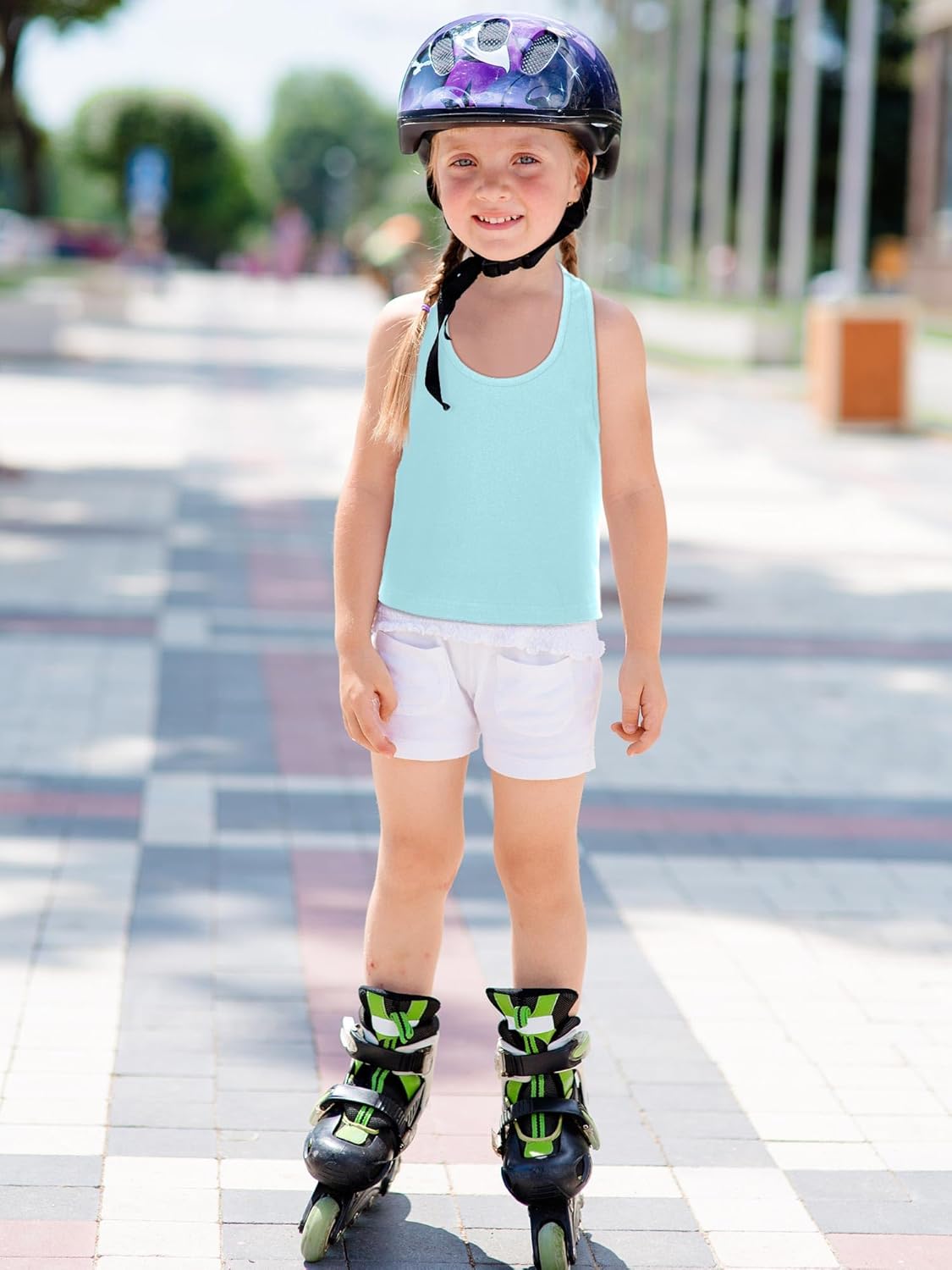 Bencailor 3 Pcs Girls Dance Tank Top Racerback Crop Tank Top Sleeveless Girls Tops Vests for Children - Image 2