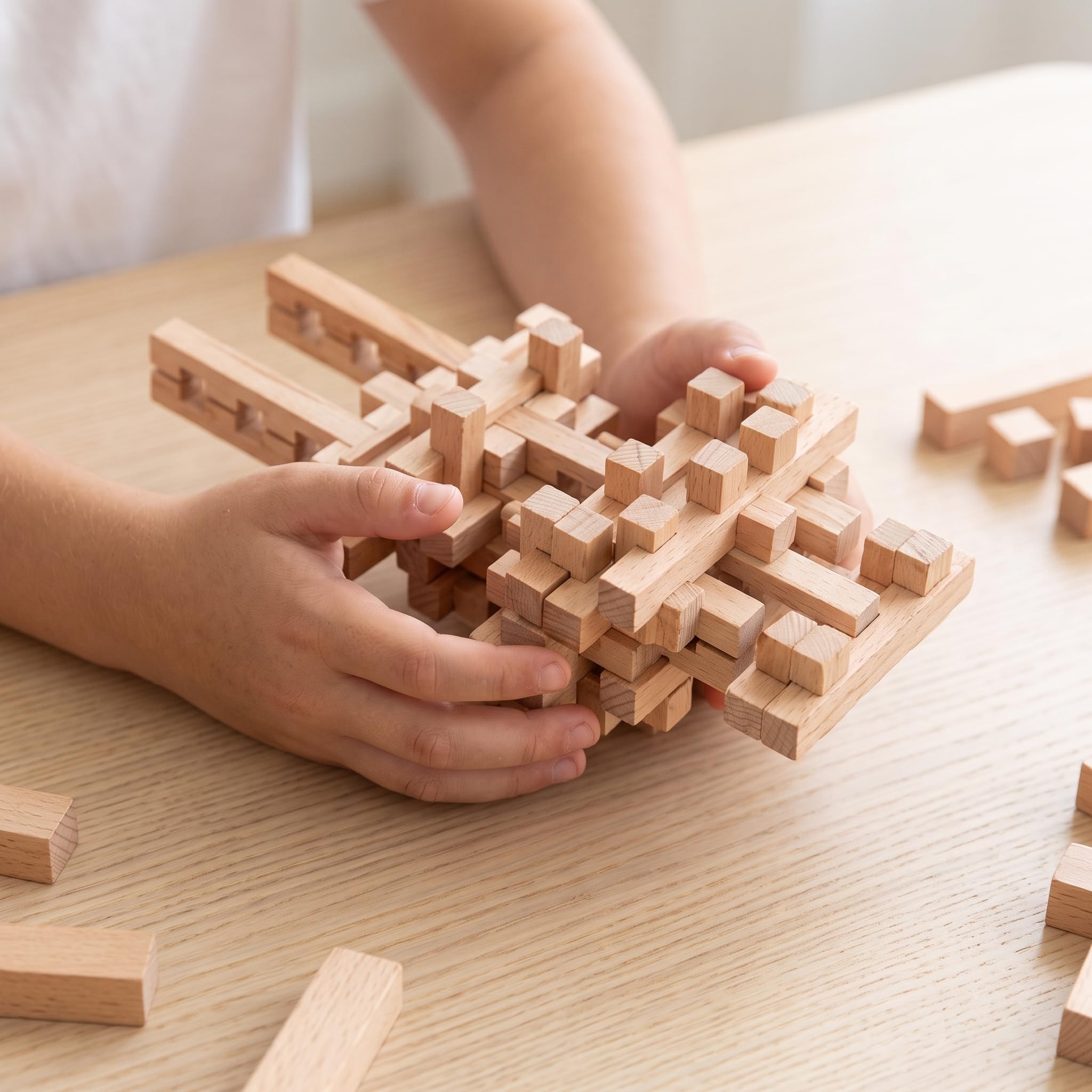 bausteine Steckspiel für, Box Konstruktionsspielzeug aus, 42 Teile