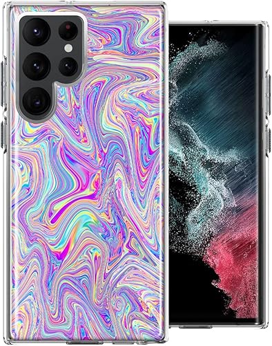 MUNDAZE Funda de doble capa para Samsung Galaxy S22 Ultra Paint Swirl