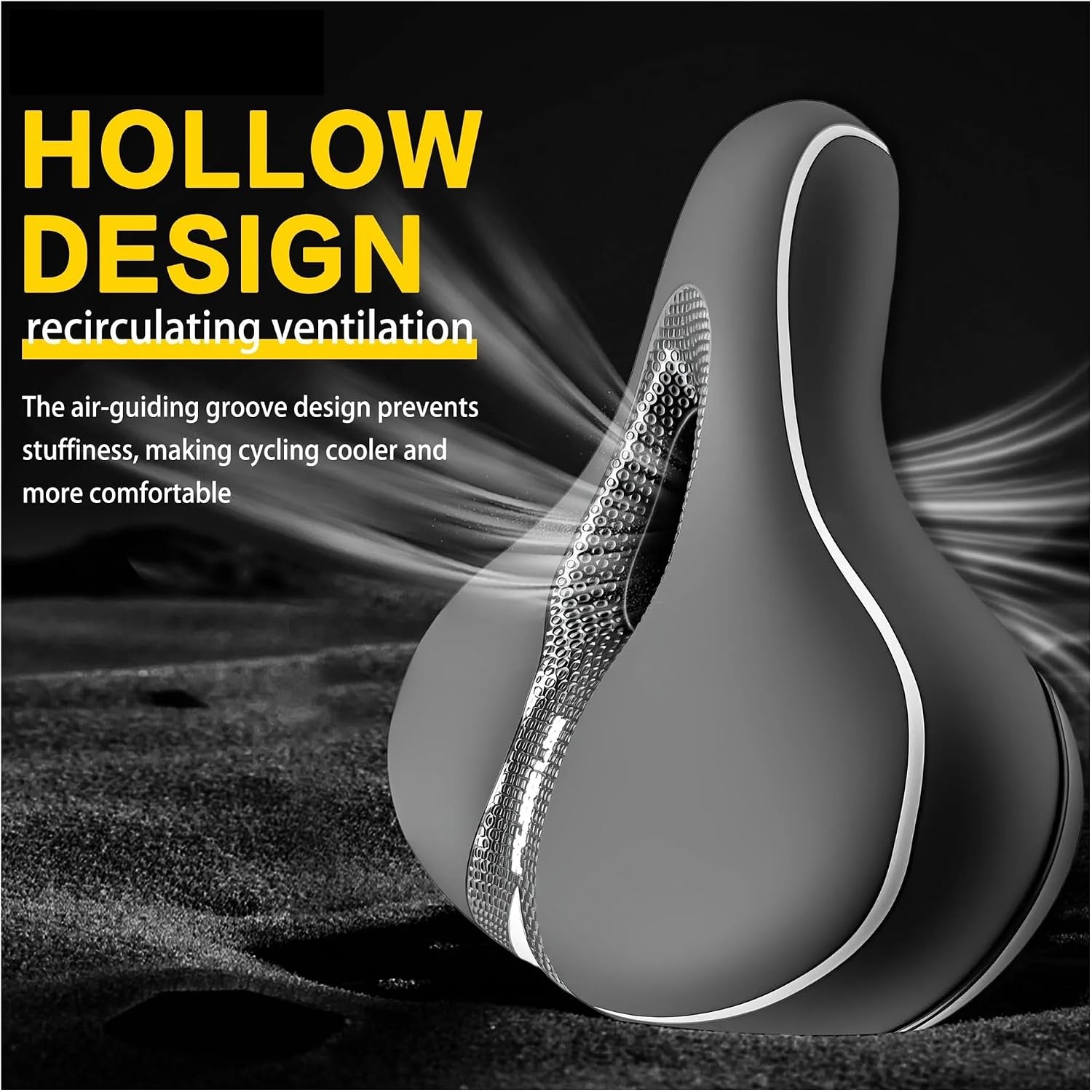 Soft Padded Sponge Hollow Breathable Damping Comfort Bike Saddle Riding Equipment