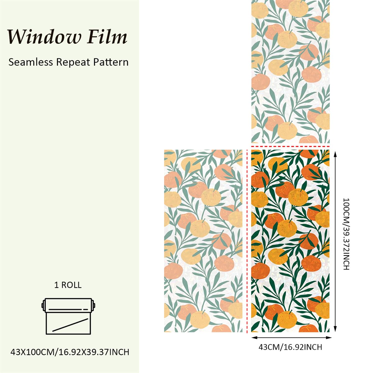 folia okienna, Szeroka folia prywatności do okien szklanych, samoprzylepna