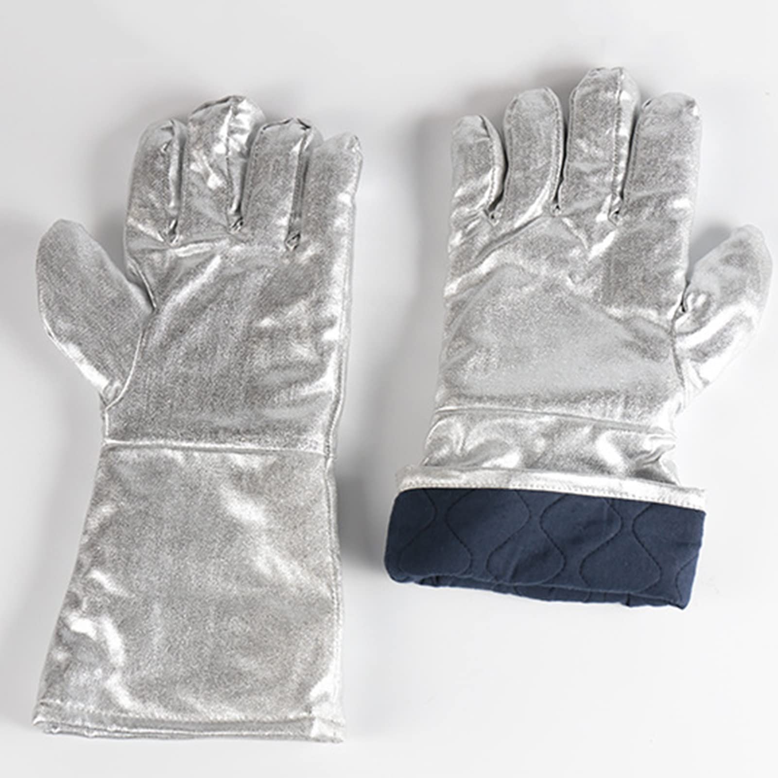 Gartenhandschuhe, schnittfeste Handschuhe, feuerfeste Handschuhe, Schweißhandschuhe mit Baumwollfutter, Sicherheitsarbeitshandschuhe aus Aluminiumfolie for Metallurgie, Schweißen, Ofen, Kamin, Herd