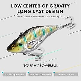 TRUSCEND Fishing Lures Lipless Crankbaits, Crank Baits for Bass Fishing All Water Layers, Swimbait for Bass Walleye Pike, Bass Baits Lures Kit for Freshwater or Saltwater, Fishing Plugs Gifts for Men