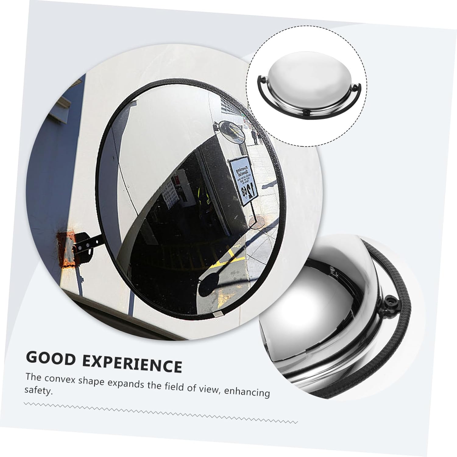 Zerodeko Convex Corner Mirror Lightweight Security Mirror for Supermarkets Garages and Blind Spots Viewing Angle Parking Safety for Enhanced Visibility
