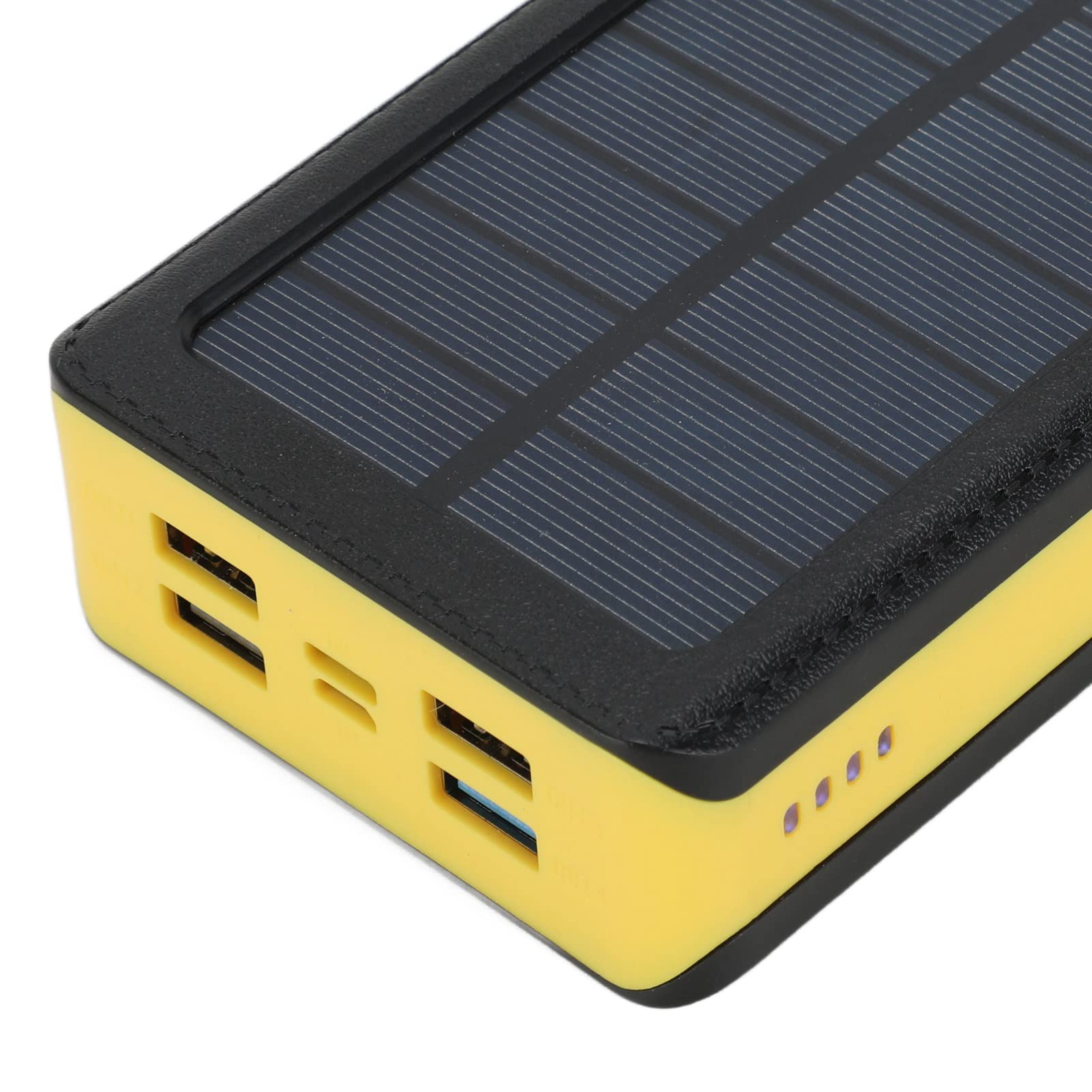 Hyuduo Power Bank Solare da 30000 MAh, 4 Porte di Uscita USB Caricatore Portatile con 66 LED 3 modalità di Illuminazione Power Bank LED da 40 W per Campeggio Alpinismo Pesca Viaggi