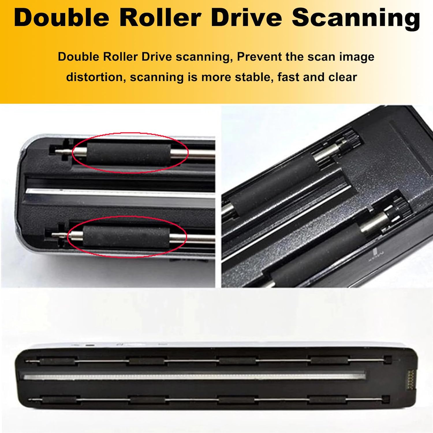 AUTENS Portable Handheld Scanner Included 16G SD Card, Wand Scanner for A4 Documents Pictures Pages Texts Receipts Books Up to 1050DPI, Colorful LCD Display, Uploads Via USB Cable, No Driver