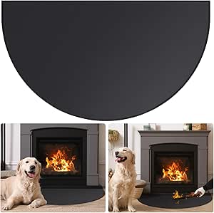 TOHONFOO Fireproof Fireplace Mat, 28×48 Inch Half Round - View #10