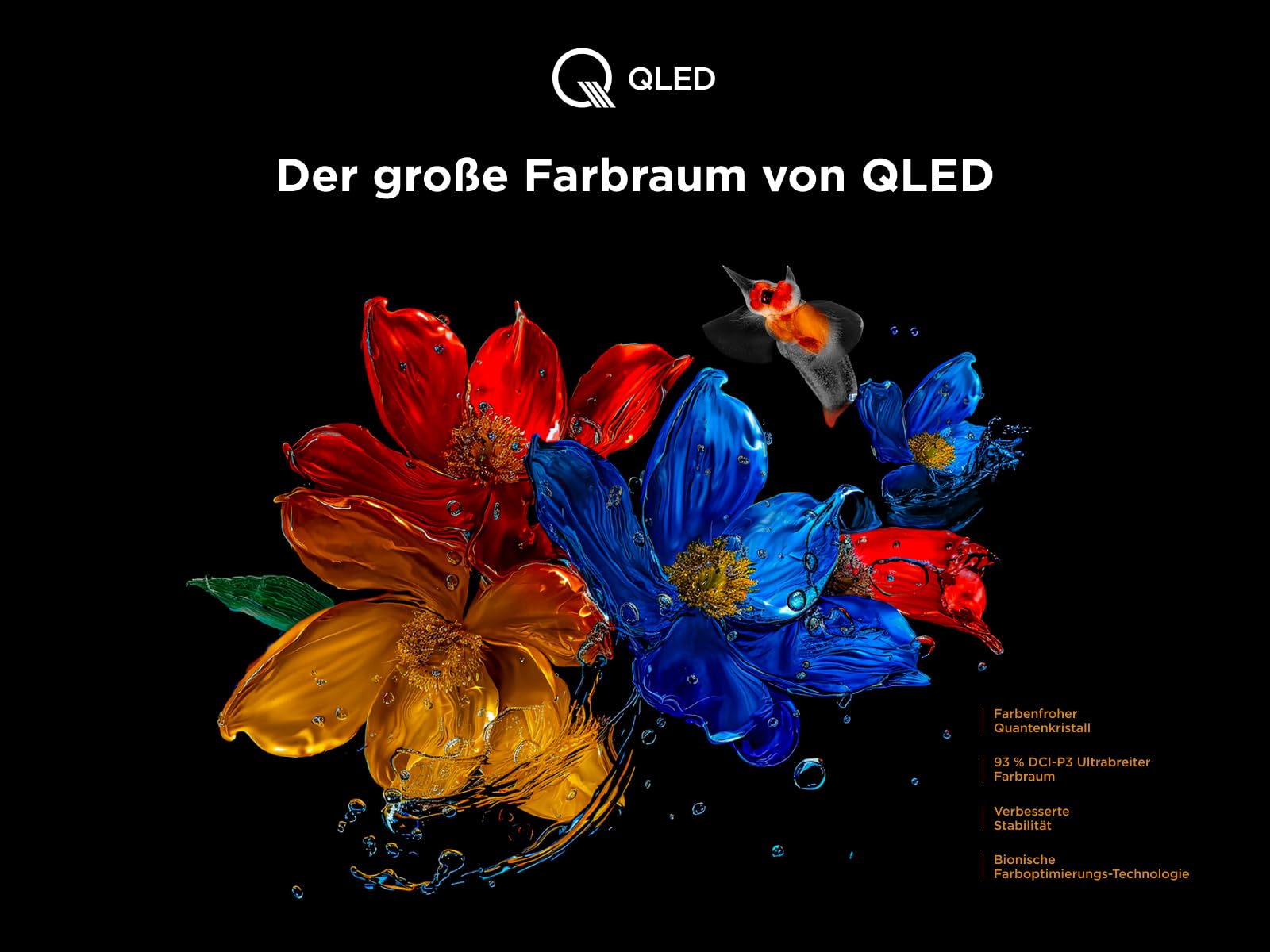 TCL 55T69C 55 Zoll QLED, Direct LED TV, 4K HDR TV, Smart Google TV (Dolby Vision & Atmos, Game Master, Motion Clarity, Kompatibel mit Google Assistant & Alexa)
