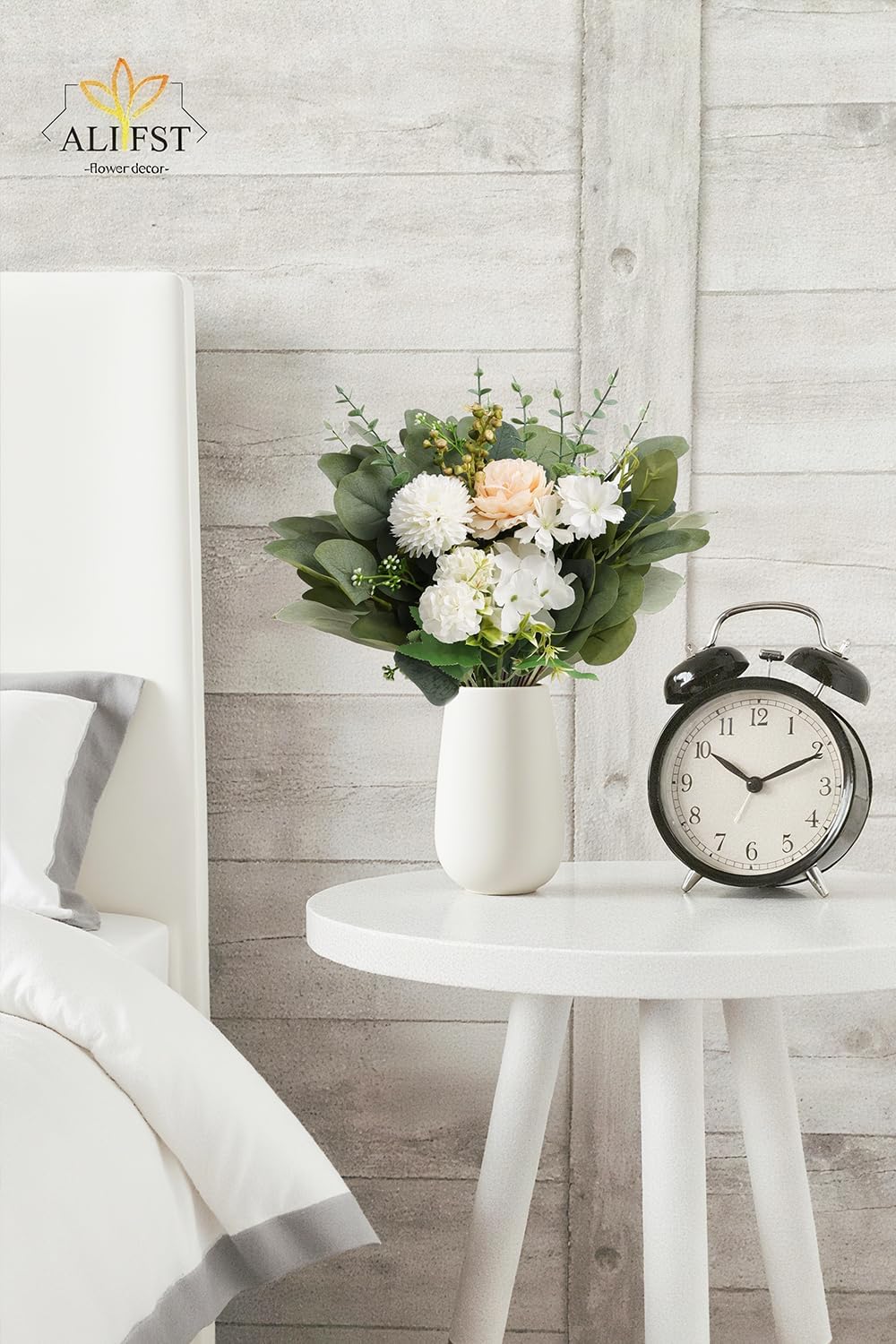 111 Pcs Mixed Artificial Eucalyptus Leaves Stems and Faux Flowers,Bulk Faux Silver Dollar Eucalyptus Stems Faux Plant Branches for DIY Floral Bouquet Wedding Greenery Arrangement Home Decor - Image 4