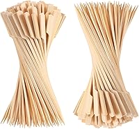 Vista 7 de 200 pinchos de bambú para aperitivos, palitos para manzanas acarameladas de 7 pulgadas, para bebidas, brochetas de frutas, salchichas, aperitivos