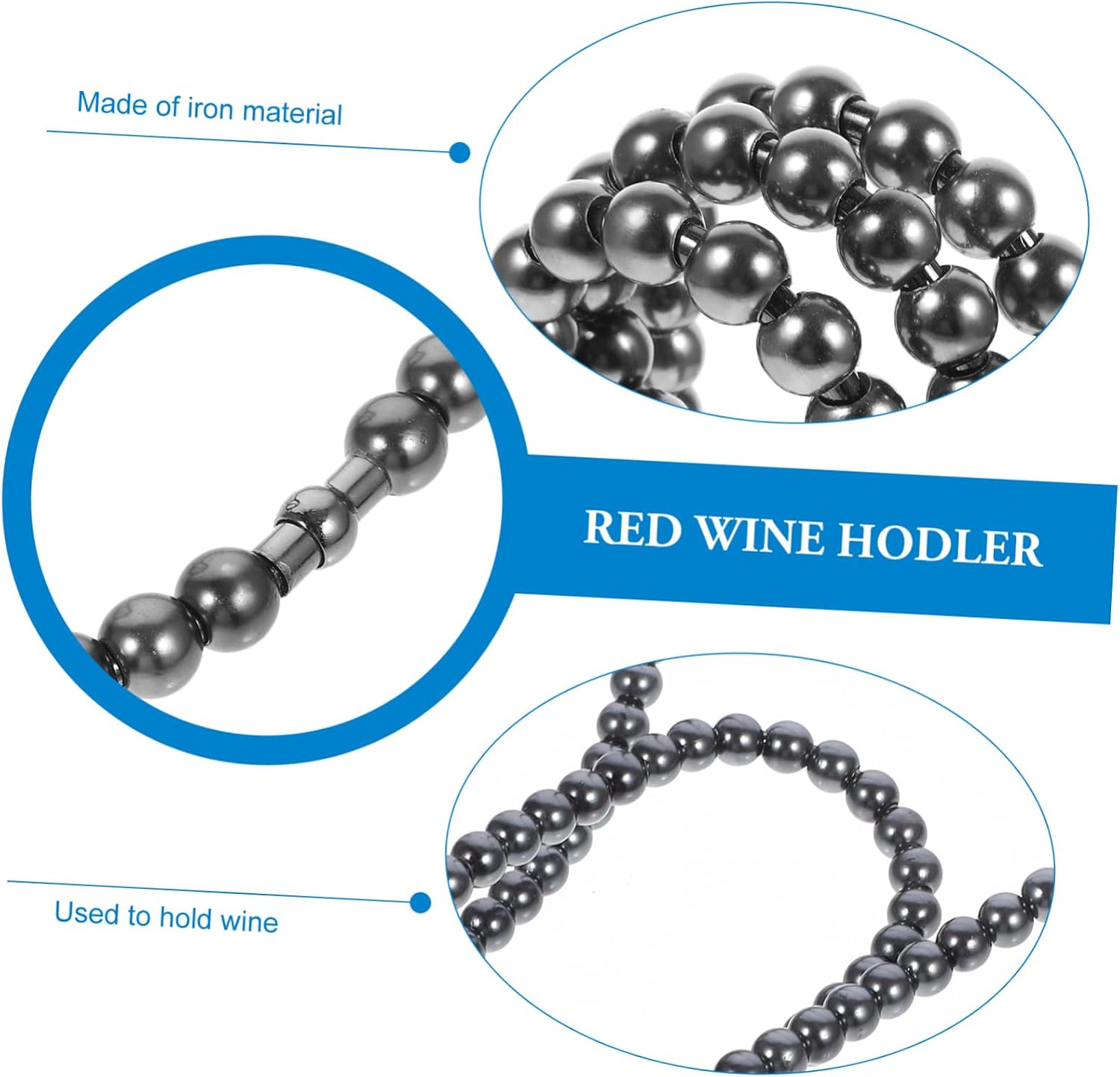 Cabilock Pearl Black Display Necklace Shaped Rack Suspension Iron Wine