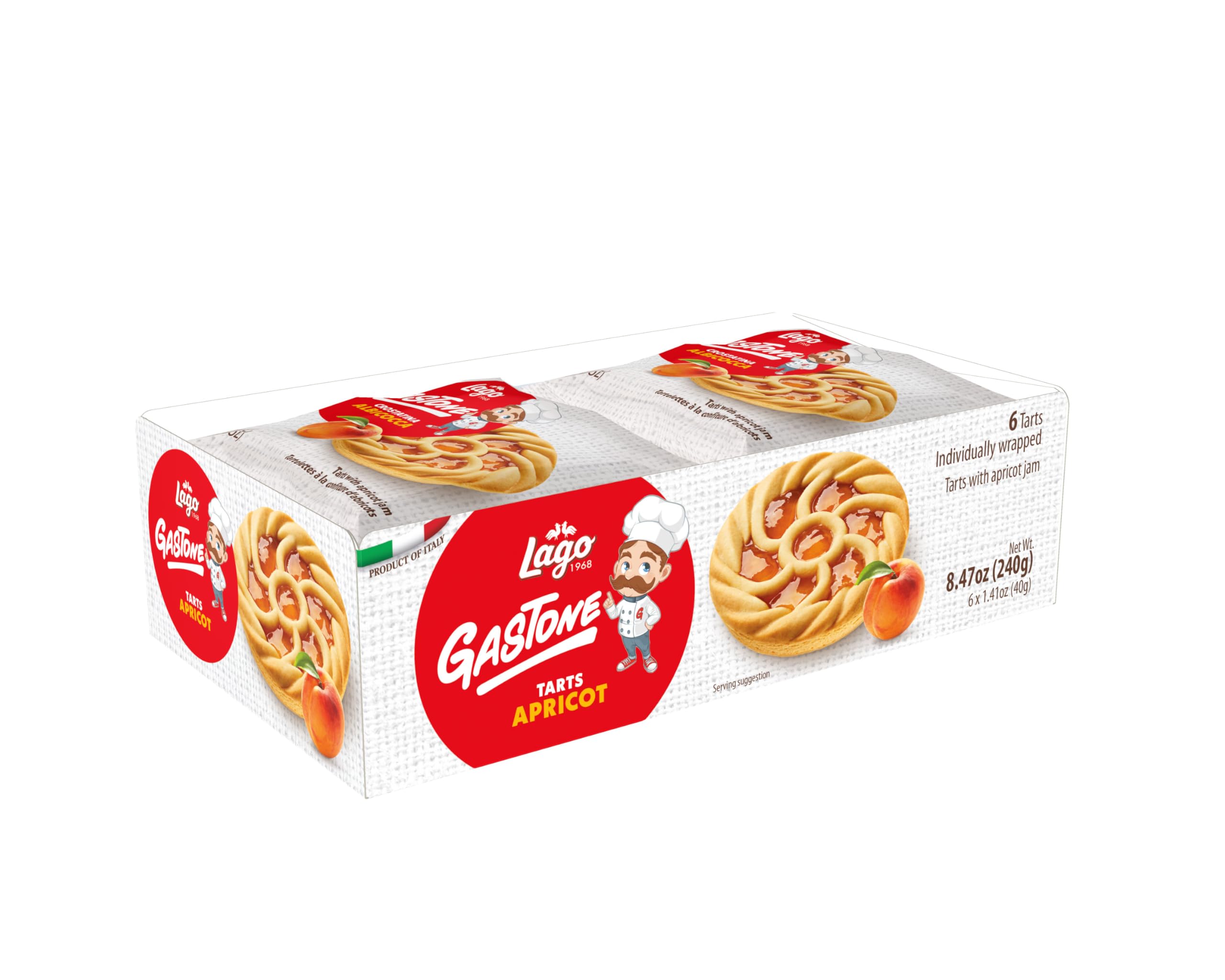 Amazon.com: Gastone Lago Crostatine Apricot Tarts, 1.41 oz (6