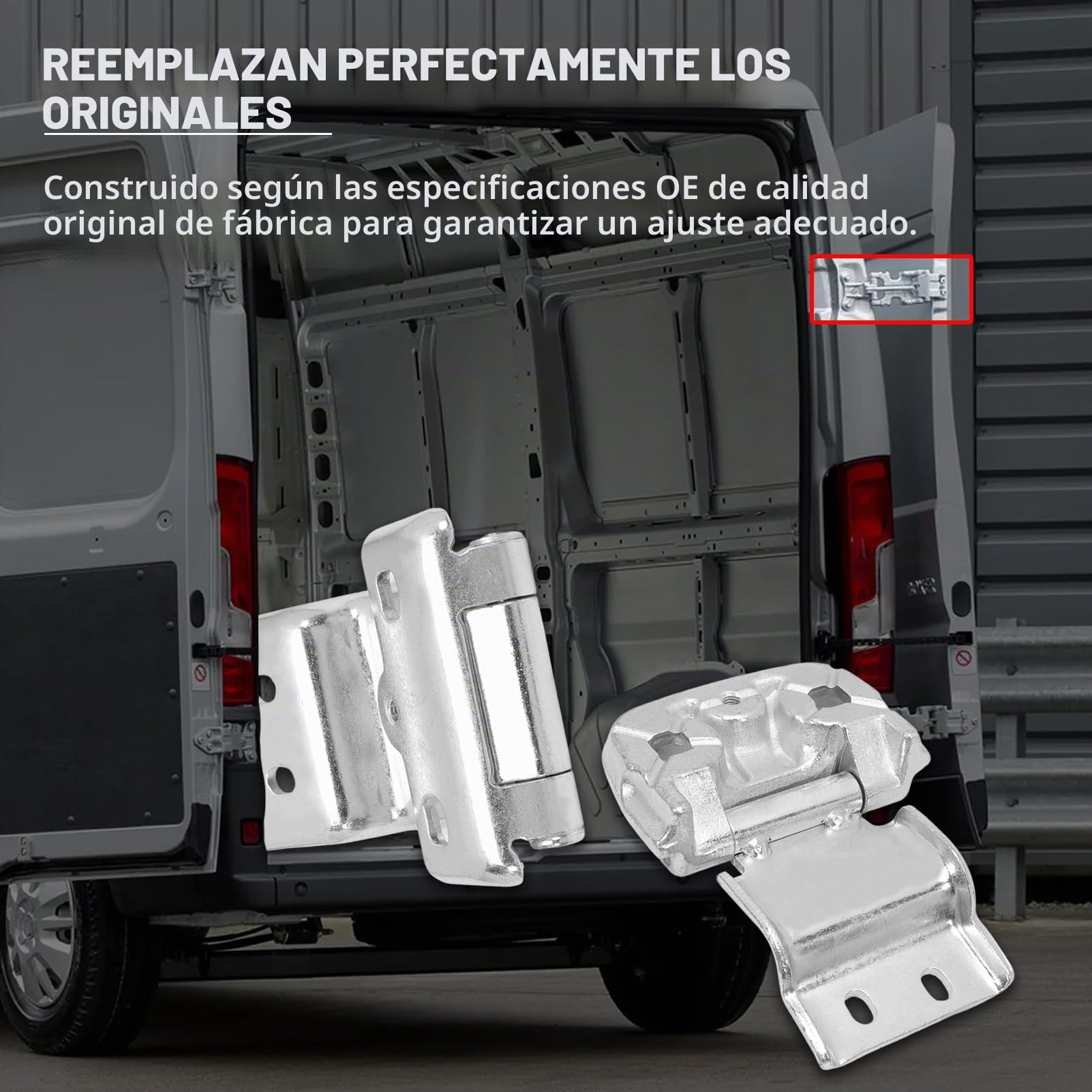 4 bisagras para Fiat Ducato Citroen Jumper Peugeot Boxer 2006-onpuerta trasera superior inferior izquierda derecha 180 grados, bisagra de puerta sustituye 1388883080 1373902080
