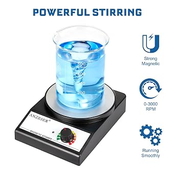 Magnetic Stirrer, Compact Round Simple Design Magnetic Stir Plate