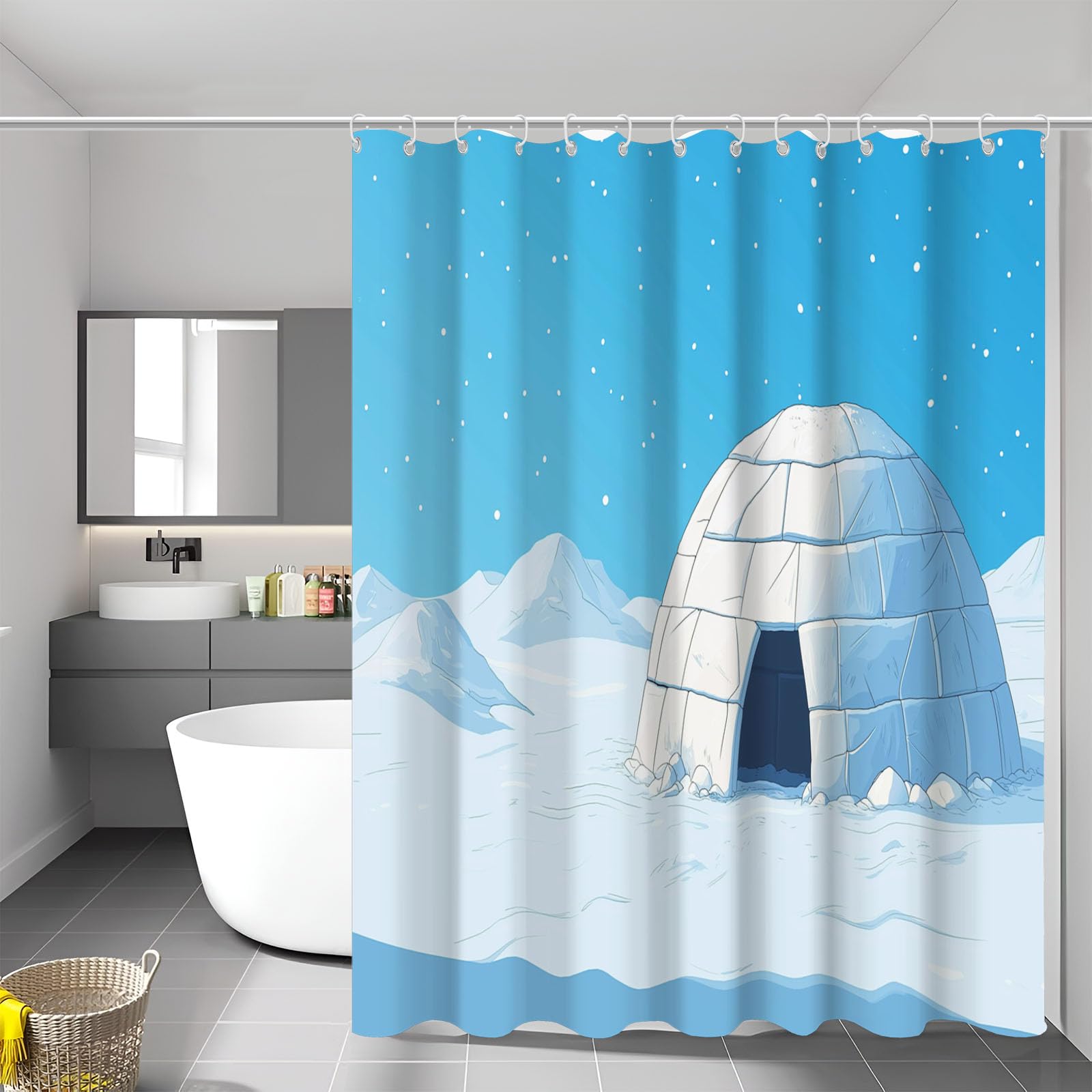 Rideau de douche lavable anti éclaboussures pour baignoire propre et sèche
