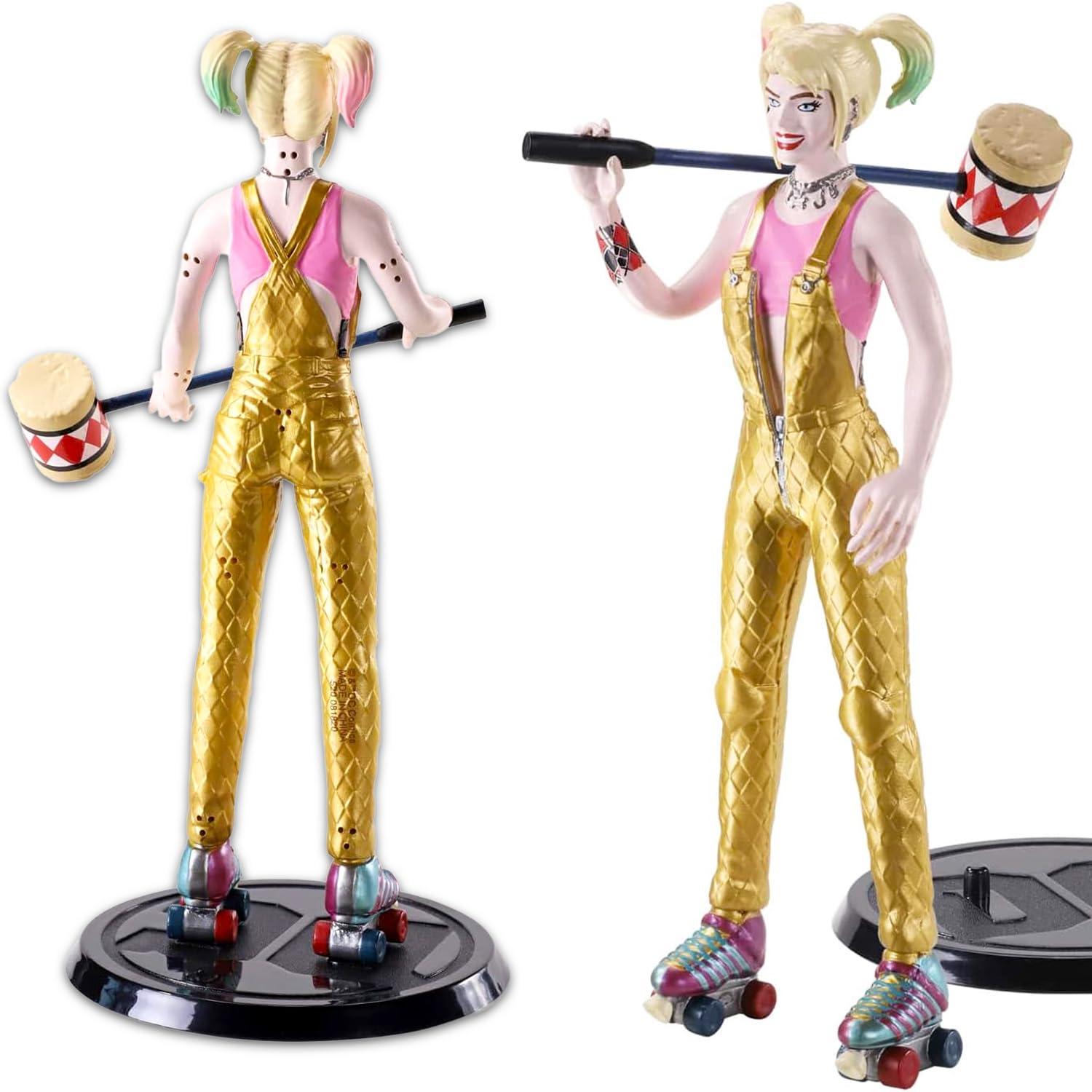 DC Comics Zestaw figurek kolekcjonerskich – zestaw z figurkami Catwoman i Harley Quinn Plus więcej | 18 cm Catwoman i Harley Quinn Bendy figurka zabawki