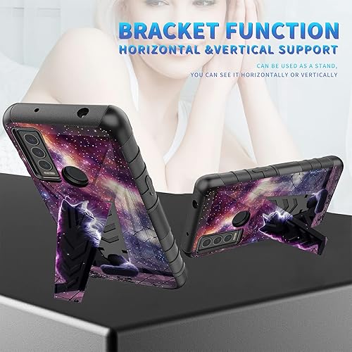 Miniatura 135 de AT&T Calypso 2 (U319AA) Funda con protector de pantalla de vidrio templado resistente con función atril integrado para debut de críquet, ciervo