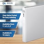 Premium Economy 1-Inch Binder, 3-Ring Binder for School, Office, or Home, Colored Binder Notebook, Pack of 6, D Ring, White
