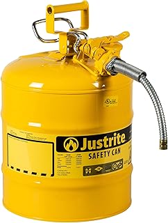 Justrite AccuFlow 7250220 Type II Galvanized Steel Safety Can with 5/8
