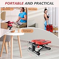 Vista 6 de Máquina elíptica de ejercicios, mini escalones con bandas de resistencia para fitness en el hogar, 299 libras