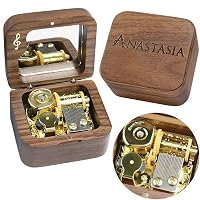 Sinzyo Beauty And The Beast Scatola Musicale Vintage in Legno Movimento a orologeria Regalo di Natale San Valentino Compleanno (Nota Musicale Scatola in Noce
